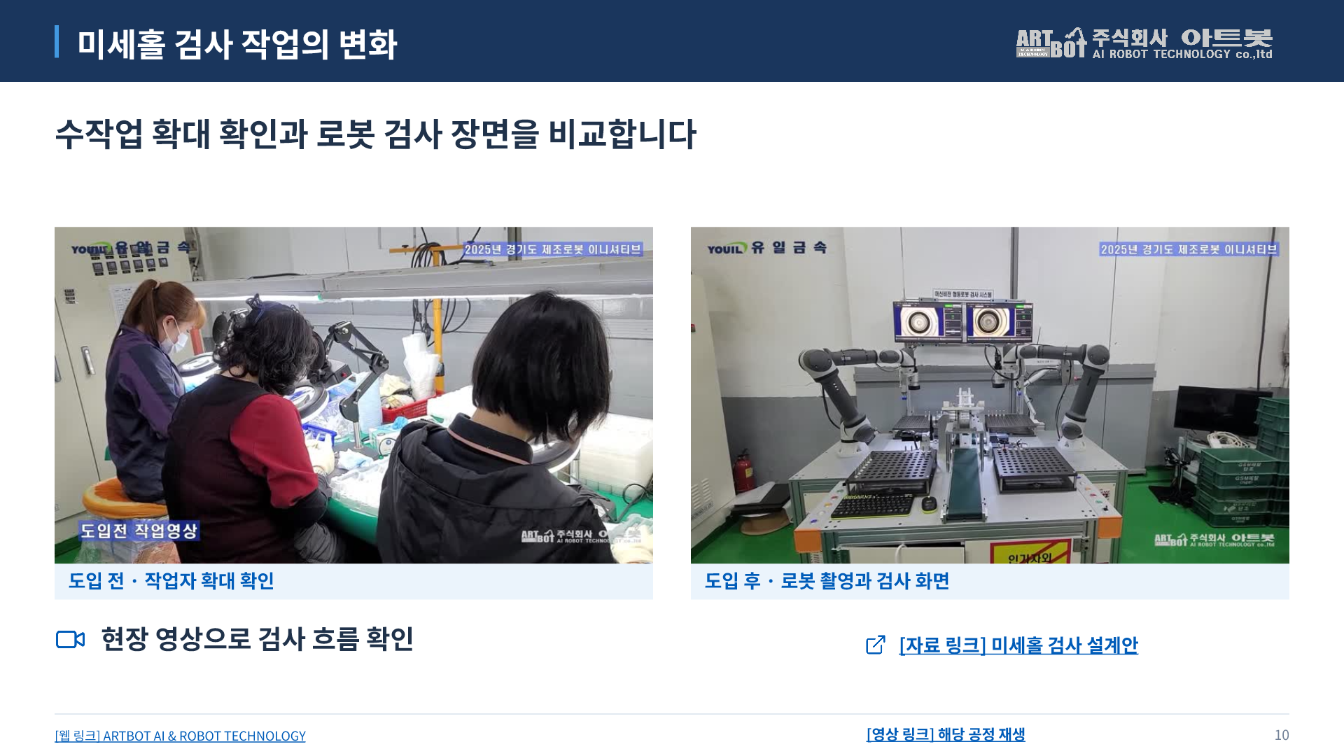 10쪽 미세홀 검사 작업의 변화. 아래에서 본문을 펼쳐 읽을 수 있습니다.